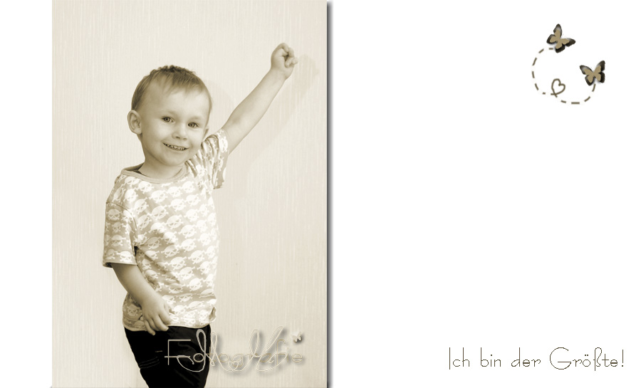 Bald bin ich auch so groß, sagt Lennox, und streckt ganz weit seinen Arm hoch