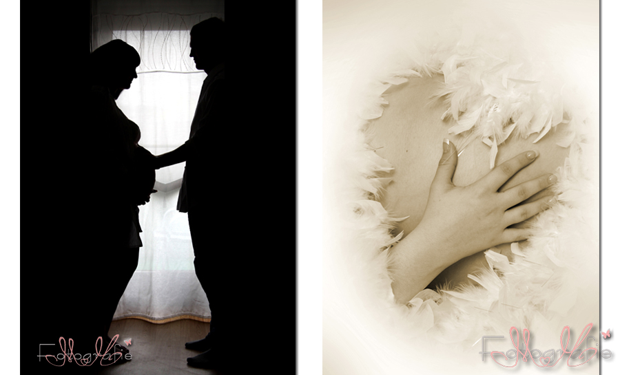 Licht und Schatten - Babybauchfoto 