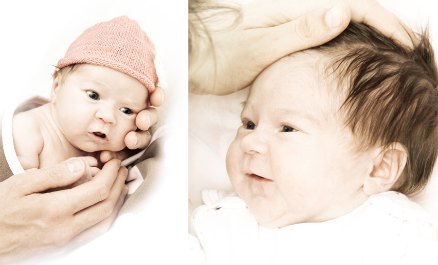 high-key-Foto eines Babys