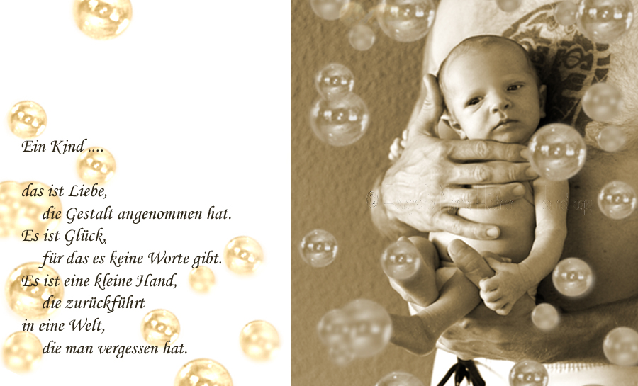 kleines neugeborenes Baby mit seinem Vater - Sepia-Fotografie