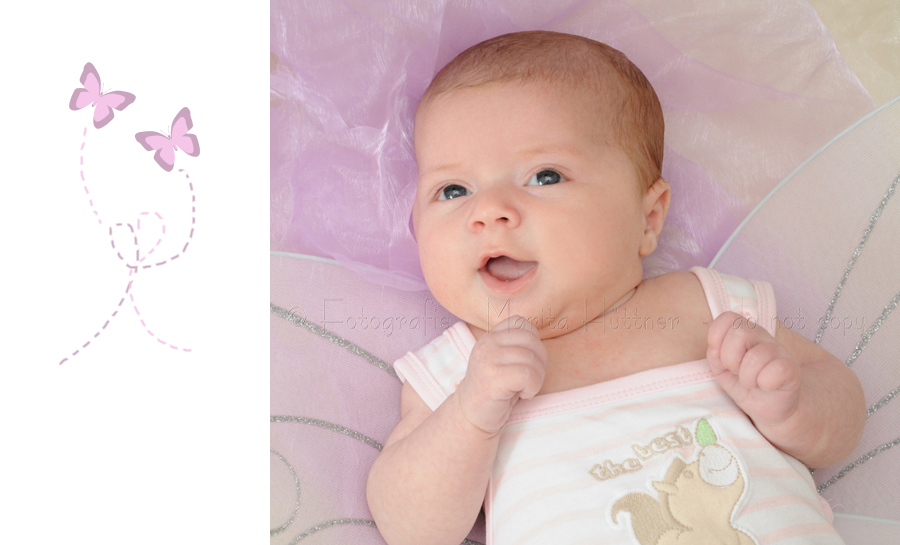 kleines Baby - Mädchen - mit Flügeln