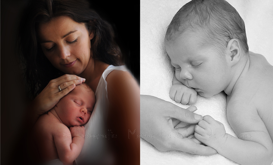 kleines Baby mit seiner Mama