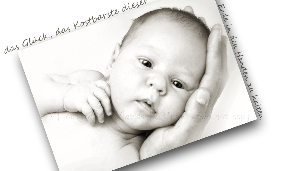 ein neugeborenes Baby in den Händen seiner Mutter