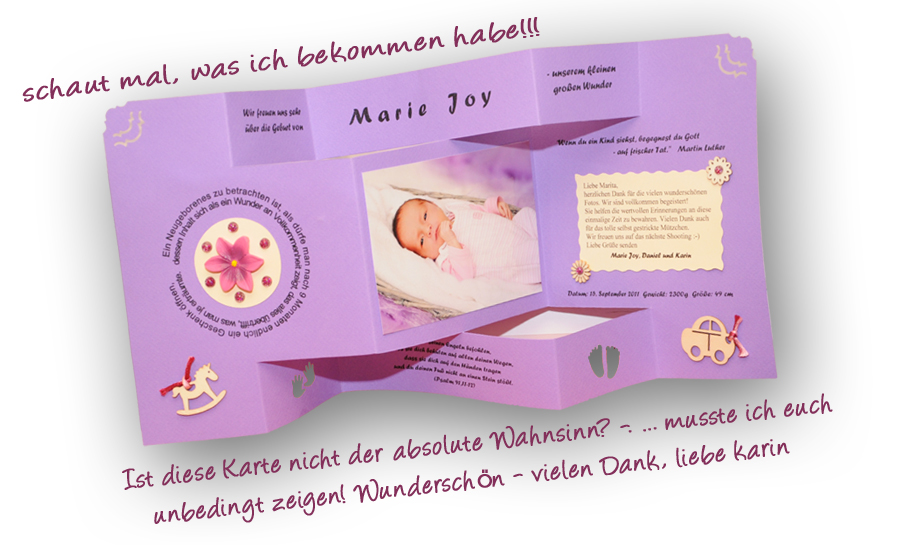 Geburtsanzeige-Karte