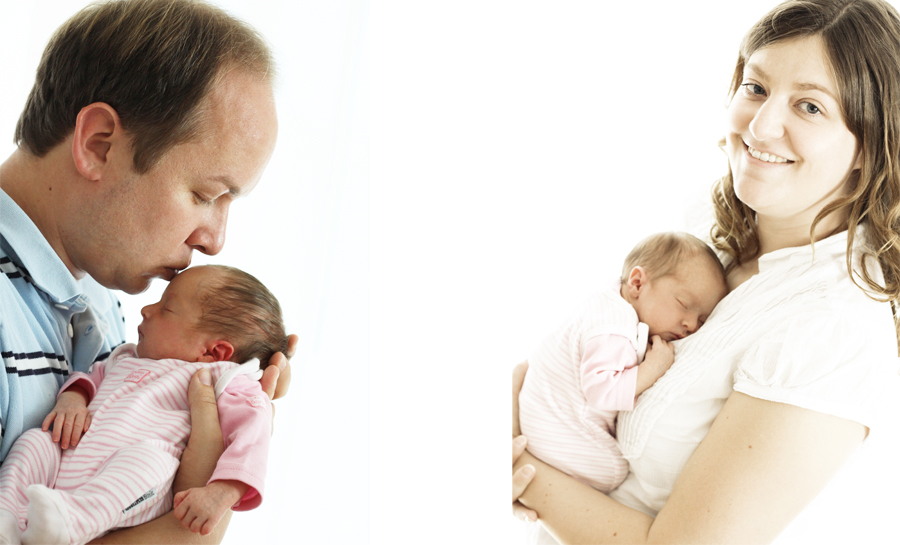 Baby mit Mama, Baby mit Papa