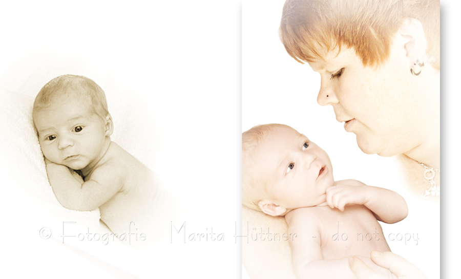 kleines Baby Junge mit seiner Mama