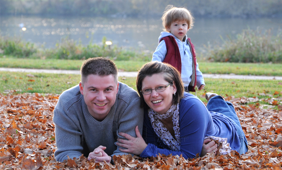 Foto einer Familie mit Kind