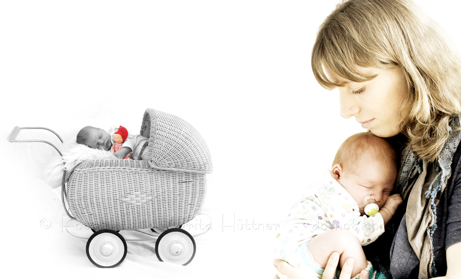 Mama mit neugeborenem Baby - schöne Babyfotos