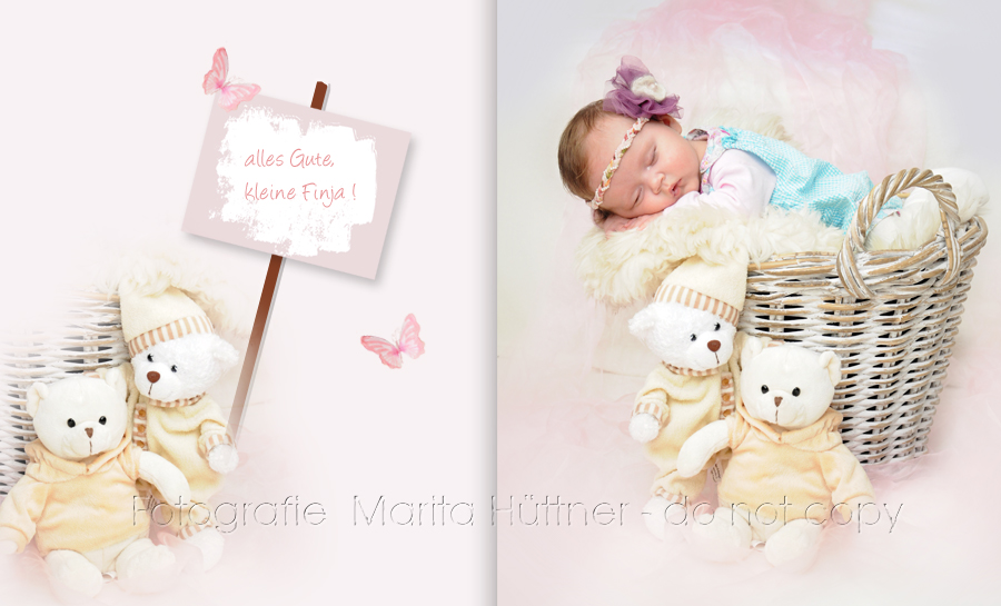 Baby schlafend in einem Korb